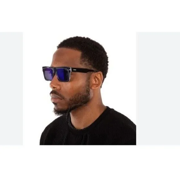 CARRERA men's square sunglasses- Black/Blue54mm Model 305/S Y00